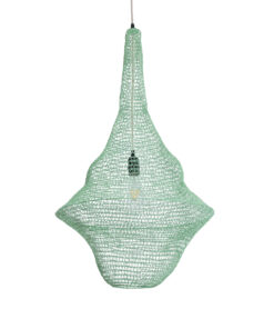 GloboStar® GLOBOSTAR® KENTUCKY 01876 Vintage Κρεμαστό Φωτιστικό Οροφής με Ντουί 1 x E27 AC 220-240V IP20 - Τιρκουάζ - Μ50 x Π50 x Υ90cm