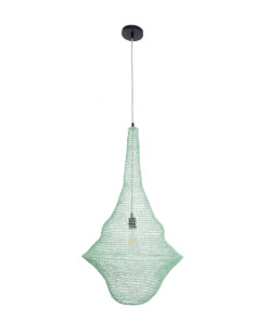 GLOBOSTAR® KENTUCKY 01876 Vintage Κρεμαστό Φωτιστικό Οροφής με Ντουί 1 x E27 AC 220-240V IP20 - Τιρκουάζ - Μ50 x Π50 x Υ90cm 14 01876 4