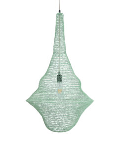 GLOBOSTAR® KENTUCKY 01876 Vintage Κρεμαστό Φωτιστικό Οροφής με Ντουί 1 x E27 AC 220-240V IP20 - Τιρκουάζ - Μ50 x Π50 x Υ90cm 15 01876 5