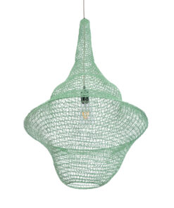 GLOBOSTAR® KENTUCKY 01876 Vintage Κρεμαστό Φωτιστικό Οροφής με Ντουί 1 x E27 AC 220-240V IP20 - Τιρκουάζ - Μ50 x Π50 x Υ90cm 16 01876 6