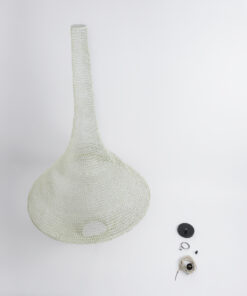 GLOBOSTAR® KENTUCKY 01877 Vintage Κρεμαστό Φωτιστικό Οροφής με Ντουί 1 x E27 AC 220-240V IP20 - Λευκό - Μ80 x Π80 x Υ140cm 21 01877 11