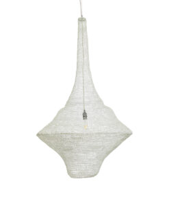 GloboStar® GLOBOSTAR® KENTUCKY 01877 Vintage Κρεμαστό Φωτιστικό Οροφής με Ντουί 1 x E27 AC 220-240V IP20 - Λευκό - Μ80 x Π80 x Υ140cm