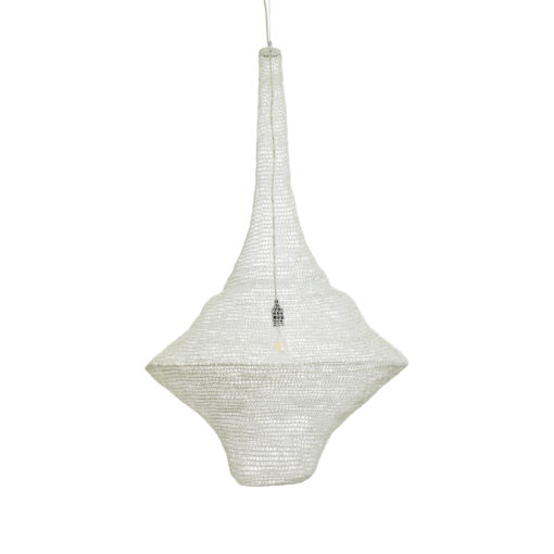 GloboStar® GLOBOSTAR® KENTUCKY 01877 Vintage Κρεμαστό Φωτιστικό Οροφής με Ντουί 1 x E27 AC 220-240V IP20 - Λευκό - Μ80 x Π80 x Υ140cm
