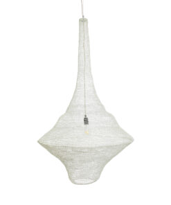 GLOBOSTAR® KENTUCKY 01877 Vintage Κρεμαστό Φωτιστικό Οροφής με Ντουί 1 x E27 AC 220-240V IP20 - Λευκό - Μ80 x Π80 x Υ140cm 15 01877 5