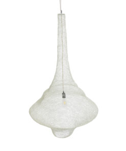 GLOBOSTAR® KENTUCKY 01877 Vintage Κρεμαστό Φωτιστικό Οροφής με Ντουί 1 x E27 AC 220-240V IP20 - Λευκό - Μ80 x Π80 x Υ140cm 17 01877 7