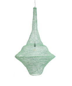 GloboStar® GLOBOSTAR® KENTUCKY 01879 Vintage Κρεμαστό Φωτιστικό Οροφής με Ντουί 1 x E27 AC 220-240V IP20 - Τιρκουάζ - Μ80 x Π80 x Υ140cm