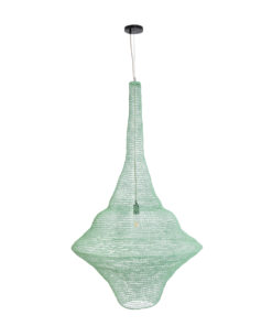 GLOBOSTAR® KENTUCKY 01879 Vintage Κρεμαστό Φωτιστικό Οροφής με Ντουί 1 x E27 AC 220-240V IP20 - Τιρκουάζ - Μ80 x Π80 x Υ140cm 14 01879 4