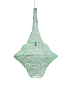 GLOBOSTAR® KENTUCKY 01879 Vintage Κρεμαστό Φωτιστικό Οροφής με Ντουί 1 x E27 AC 220-240V IP20 - Τιρκουάζ - Μ80 x Π80 x Υ140cm 16 01879 6