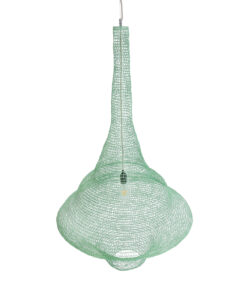 GLOBOSTAR® KENTUCKY 01879 Vintage Κρεμαστό Φωτιστικό Οροφής με Ντουί 1 x E27 AC 220-240V IP20 - Τιρκουάζ - Μ80 x Π80 x Υ140cm 17 01879 7