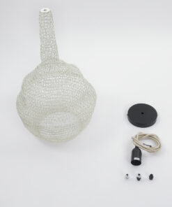 GLOBOSTAR® KENTUCKY 01880 Vintage Κρεμαστό Φωτιστικό Οροφής με Ντουί 1 x E27 AC 220-240V IP20 - Μπεζ - Μ30 x Π30 x Υ50cm 21 01880 11