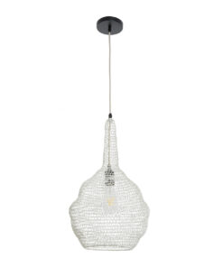 GLOBOSTAR® KENTUCKY 01880 Vintage Κρεμαστό Φωτιστικό Οροφής με Ντουί 1 x E27 AC 220-240V IP20 - Μπεζ - Μ30 x Π30 x Υ50cm 14 01880 4