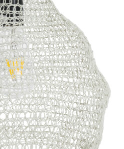 GLOBOSTAR® KENTUCKY 01880 Vintage Κρεμαστό Φωτιστικό Οροφής με Ντουί 1 x E27 AC 220-240V IP20 - Μπεζ - Μ30 x Π30 x Υ50cm 19 01880 9