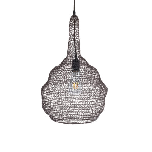 GloboStar® GLOBOSTAR® KENTUCKY 01881 Vintage Κρεμαστό Φωτιστικό Οροφής με Ντουί 1 x E27 AC 220-240V IP20 - Καφέ - Μ30 x Π30 x Υ50cm