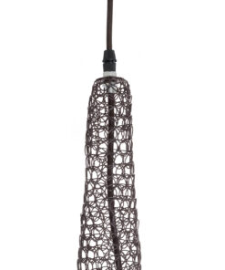 GLOBOSTAR® KENTUCKY 01881 Vintage Κρεμαστό Φωτιστικό Οροφής με Ντουί 1 x E27 AC 220-240V IP20 - Καφέ - Μ30 x Π30 x Υ50cm 18 01881 8