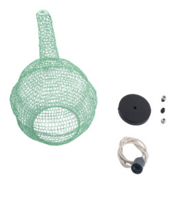 GLOBOSTAR® KENTUCKY 01882 Vintage Κρεμαστό Φωτιστικό Οροφής με Ντουί 1 x E27 AC 220-240V IP20 - Τιρκουάζ - Μ30 x Π30 x Υ50cm 21 01882 11