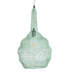 GLOBOSTAR® KENTUCKY 01882 Vintage Κρεμαστό Φωτιστικό Οροφής με Ντουί 1 x E27 AC 220-240V IP20 - Τιρκουάζ - Μ30 x Π30 x Υ50cm 15 01882 5