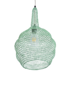 GLOBOSTAR® KENTUCKY 01882 Vintage Κρεμαστό Φωτιστικό Οροφής με Ντουί 1 x E27 AC 220-240V IP20 - Τιρκουάζ - Μ30 x Π30 x Υ50cm 16 01882 6