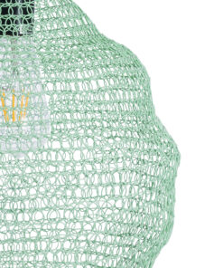 GLOBOSTAR® KENTUCKY 01882 Vintage Κρεμαστό Φωτιστικό Οροφής με Ντουί 1 x E27 AC 220-240V IP20 - Τιρκουάζ - Μ30 x Π30 x Υ50cm 19 01882 9