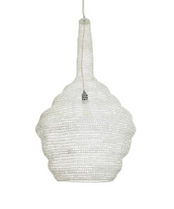 GloboStar® GLOBOSTAR® KENTUCKY 01883 Vintage Κρεμαστό Φωτιστικό Οροφής με Ντουί 1 x E27 AC 220-240V IP20 - Λευκό - Μ60 x Π60 x Υ90cm