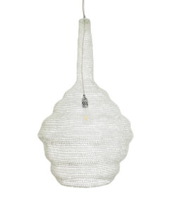 GLOBOSTAR® KENTUCKY 01883 Vintage Κρεμαστό Φωτιστικό Οροφής με Ντουί 1 x E27 AC 220-240V IP20 - Λευκό - Μ60 x Π60 x Υ90cm 16 01883 5