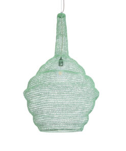 GloboStar® GLOBOSTAR® KENTUCKY 01885 Vintage Κρεμαστό Φωτιστικό Οροφής με Ντουί 1 x E27 AC 220-240V IP20 - Τιρκουάζ - Μ60 x Π60 x Υ90cm