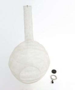 GLOBOSTAR® KENTUCKY 01886 Vintage Κρεμαστό Φωτιστικό Οροφής με Ντουί 1 x E27 AC 220-240V IP20 - Λευκό - Μ90 x Π90 x Υ150cm 21 01886 11