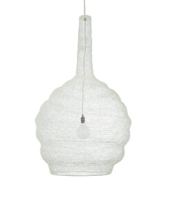 GloboStar® GLOBOSTAR® KENTUCKY 01886 Vintage Κρεμαστό Φωτιστικό Οροφής με Ντουί 1 x E27 AC 220-240V IP20 - Λευκό - Μ90 x Π90 x Υ150cm