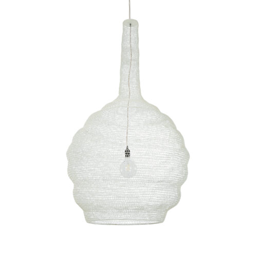 GloboStar® GLOBOSTAR® KENTUCKY 01886 Vintage Κρεμαστό Φωτιστικό Οροφής με Ντουί 1 x E27 AC 220-240V IP20 - Λευκό - Μ90 x Π90 x Υ150cm