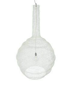 GLOBOSTAR® KENTUCKY 01886 Vintage Κρεμαστό Φωτιστικό Οροφής με Ντουί 1 x E27 AC 220-240V IP20 - Λευκό - Μ90 x Π90 x Υ150cm 17 01886 7