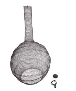 GLOBOSTAR® KENTUCKY 01887 Vintage Κρεμαστό Φωτιστικό Οροφής με Ντουί 1 x E27 AC 220-240V IP20 - Καφέ - Μ90 x Π90 x Υ150cm 21 01887 11