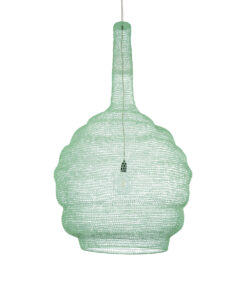 GloboStar® GLOBOSTAR® KENTUCKY 01888 Vintage Κρεμαστό Φωτιστικό Οροφής με Ντουί 1 x E27 AC 220-240V IP20 - Τιρκουάζ - Μ90 x Π90 x Υ150cm