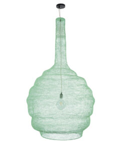 GLOBOSTAR® KENTUCKY 01888 Vintage Κρεμαστό Φωτιστικό Οροφής με Ντουί 1 x E27 AC 220-240V IP20 - Τιρκουάζ - Μ90 x Π90 x Υ150cm 14 01888 4