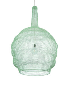 GLOBOSTAR® KENTUCKY 01888 Vintage Κρεμαστό Φωτιστικό Οροφής με Ντουί 1 x E27 AC 220-240V IP20 - Τιρκουάζ - Μ90 x Π90 x Υ150cm 16 01888 6