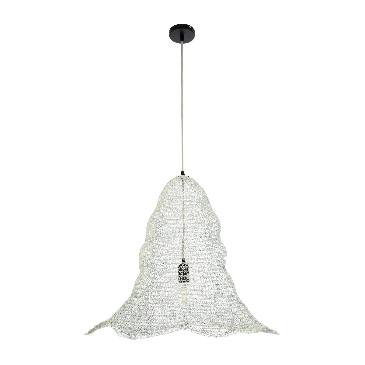 GLOBOSTAR® KENTUCKY 01892 Vintage Κρεμαστό Φωτιστικό Οροφής με Ντουί 1 x E27 AC 220-240V IP20 - Λευκό - Μ60 x Π60 x Υ52cm 4 GLOBOSTAR® KENTUCKY 01892 Vintage Κρεμαστό Φωτιστικό Οροφής με Ντουί 1 x E27 AC 220-240V IP20 - Λευκό - Μ60 x Π60 x Υ52cm - Image 3