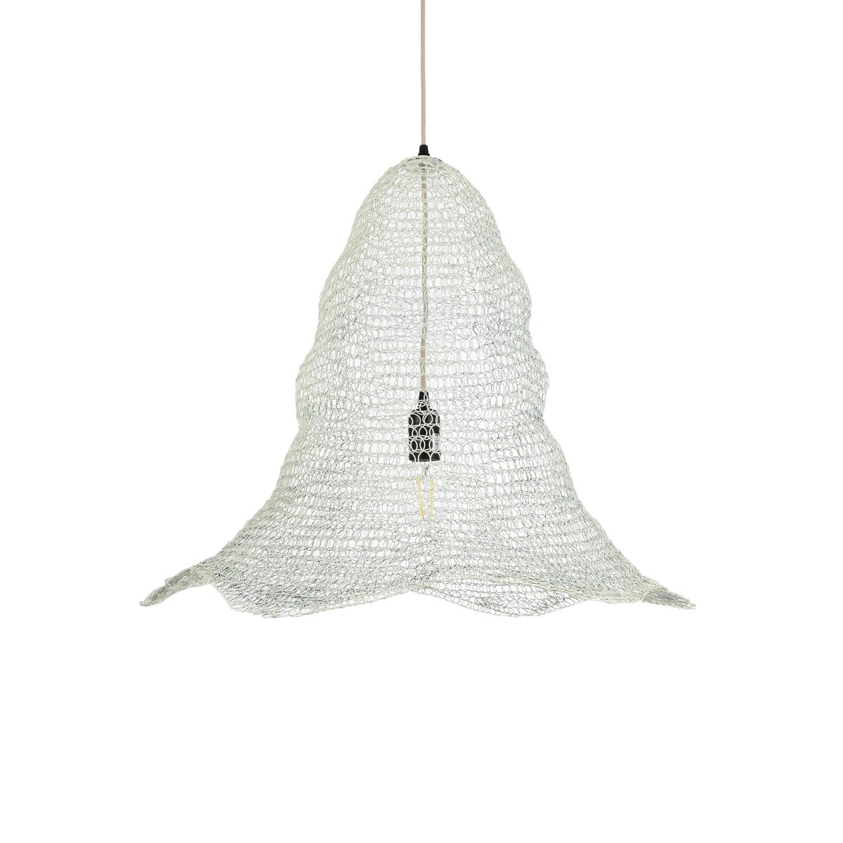 GLOBOSTAR® KENTUCKY 01892 Vintage Κρεμαστό Φωτιστικό Οροφής με Ντουί 1 x E27 AC 220-240V IP20 - Λευκό - Μ60 x Π60 x Υ52cm 5 GLOBOSTAR® KENTUCKY 01892 Vintage Κρεμαστό Φωτιστικό Οροφής με Ντουί 1 x E27 AC 220-240V IP20 - Λευκό - Μ60 x Π60 x Υ52cm - Image 4