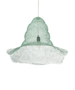 GLOBOSTAR® KENTUCKY 01894 Vintage Κρεμαστό Φωτιστικό Οροφής με Ντουί 1 x E27 AC 220-240V IP20 - Τιρκουάζ - Μ60 x Π60 x Υ52cm 15 01894 5