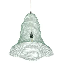 GLOBOSTAR® KENTUCKY 01894 Vintage Κρεμαστό Φωτιστικό Οροφής με Ντουί 1 x E27 AC 220-240V IP20 - Τιρκουάζ - Μ60 x Π60 x Υ52cm 16 01894 6