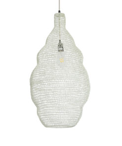 GloboStar® GLOBOSTAR® KENTUCKY 01895 Vintage Κρεμαστό Φωτιστικό Οροφής με Ντουί 1 x E27 AC 220-240V IP20 - Λευκό - Μ40 x Π40 x Υ70cm