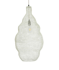 GLOBOSTAR® KENTUCKY 01895 Vintage Κρεμαστό Φωτιστικό Οροφής με Ντουί 1 x E27 AC 220-240V IP20 - Λευκό - Μ40 x Π40 x Υ70cm 15 01895 5