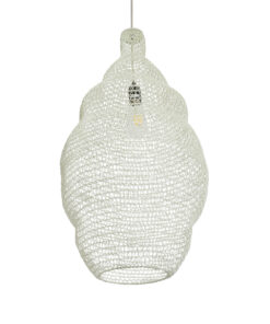 GLOBOSTAR® KENTUCKY 01895 Vintage Κρεμαστό Φωτιστικό Οροφής με Ντουί 1 x E27 AC 220-240V IP20 - Λευκό - Μ40 x Π40 x Υ70cm 16 01895 6