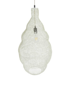 GLOBOSTAR® KENTUCKY 01895 Vintage Κρεμαστό Φωτιστικό Οροφής με Ντουί 1 x E27 AC 220-240V IP20 - Λευκό - Μ40 x Π40 x Υ70cm 17 01895 7