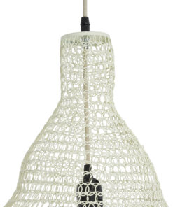 GLOBOSTAR® KENTUCKY 01895 Vintage Κρεμαστό Φωτιστικό Οροφής με Ντουί 1 x E27 AC 220-240V IP20 - Λευκό - Μ40 x Π40 x Υ70cm 18 01895 8