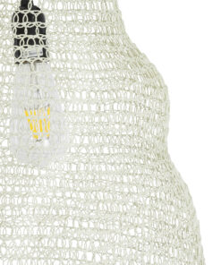 GLOBOSTAR® KENTUCKY 01895 Vintage Κρεμαστό Φωτιστικό Οροφής με Ντουί 1 x E27 AC 220-240V IP20 - Λευκό - Μ40 x Π40 x Υ70cm 19 01895 9