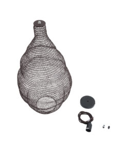 GLOBOSTAR® KENTUCKY 01896 Vintage Κρεμαστό Φωτιστικό Οροφής με Ντουί 1 x E27 AC 220-240V IP20 - Καφέ - Μ40 x Π40 x Υ70cm 21 01896 11