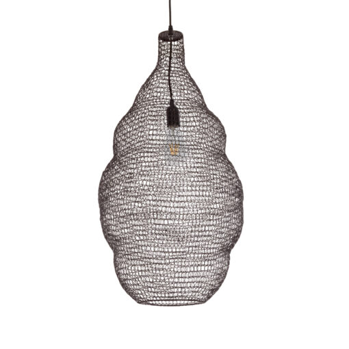 GloboStar® GLOBOSTAR® KENTUCKY 01896 Vintage Κρεμαστό Φωτιστικό Οροφής με Ντουί 1 x E27 AC 220-240V IP20 - Καφέ - Μ40 x Π40 x Υ70cm