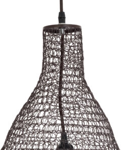 GLOBOSTAR® KENTUCKY 01896 Vintage Κρεμαστό Φωτιστικό Οροφής με Ντουί 1 x E27 AC 220-240V IP20 - Καφέ - Μ40 x Π40 x Υ70cm 18 01896 8