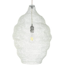 GLOBOSTAR® KENTUCKY 01898 Vintage Κρεμαστό Φωτιστικό Οροφής με Ντουί 1 x E27 AC 220-240V IP20 - Λευκό - Μ40 x Π40 x Y60cm 14 01898 5