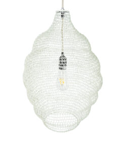 GLOBOSTAR® KENTUCKY 01898 Vintage Κρεμαστό Φωτιστικό Οροφής με Ντουί 1 x E27 AC 220-240V IP20 - Λευκό - Μ40 x Π40 x Y60cm 16 01898 7