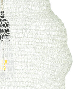 GLOBOSTAR® KENTUCKY 01898 Vintage Κρεμαστό Φωτιστικό Οροφής με Ντουί 1 x E27 AC 220-240V IP20 - Λευκό - Μ40 x Π40 x Y60cm 17 01898 8