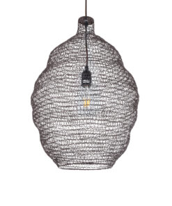 GloboStar® GLOBOSTAR® KENTUCKY 01899 Vintage Κρεμαστό Φωτιστικό Οροφής με Ντουί 1 x E27 AC 220-240V IP20 - Καφέ - Μ40 x Π40 x Y60cm